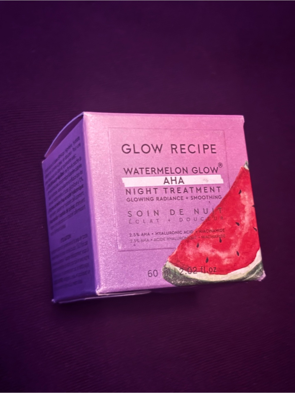 60ml Glow Recipe Watermelon Glow AHA Night Treatment - new in box